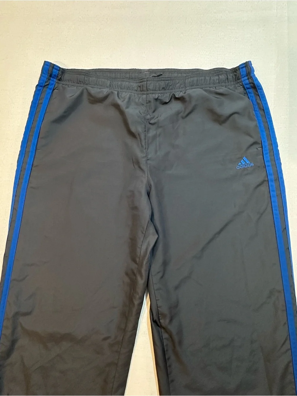 Adidas 3 Stripe Track Pants Gray Blue Men’s M 2010 Y2K